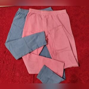 Womans Leggins 1 Pink and 1 Blue (2 Pair)